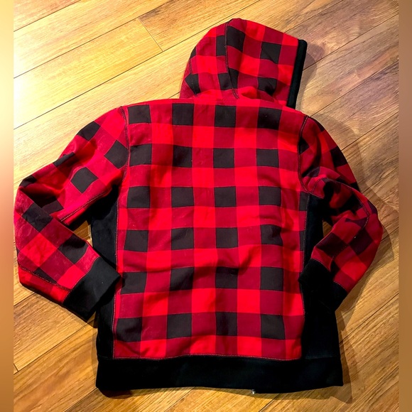 Abercrombie & Fitch Buffalo Plaid Sherpa Hoodie Jacket - Picture 2 of 5